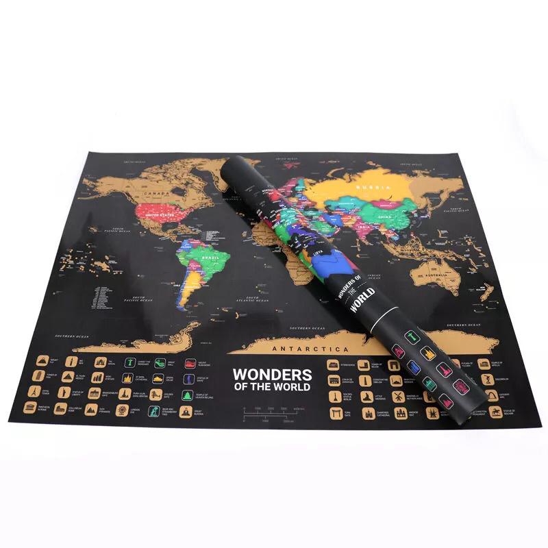 Mapa Raspable Maravillas del mundo