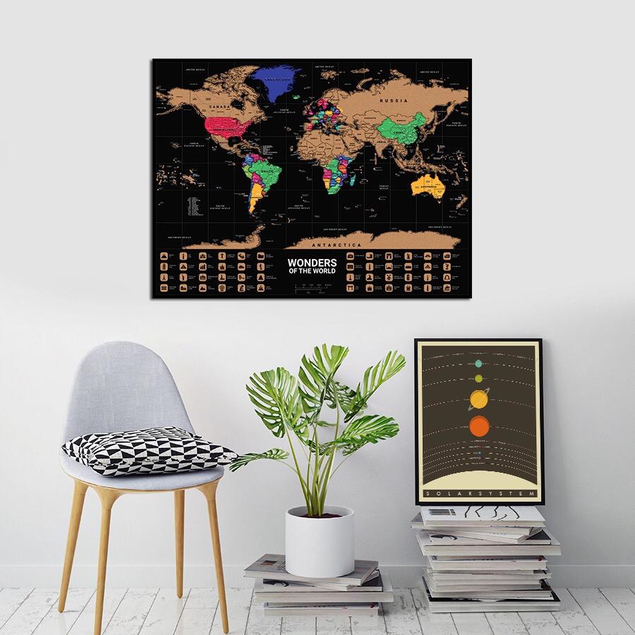 Mapa Raspable Maravillas del mundo
