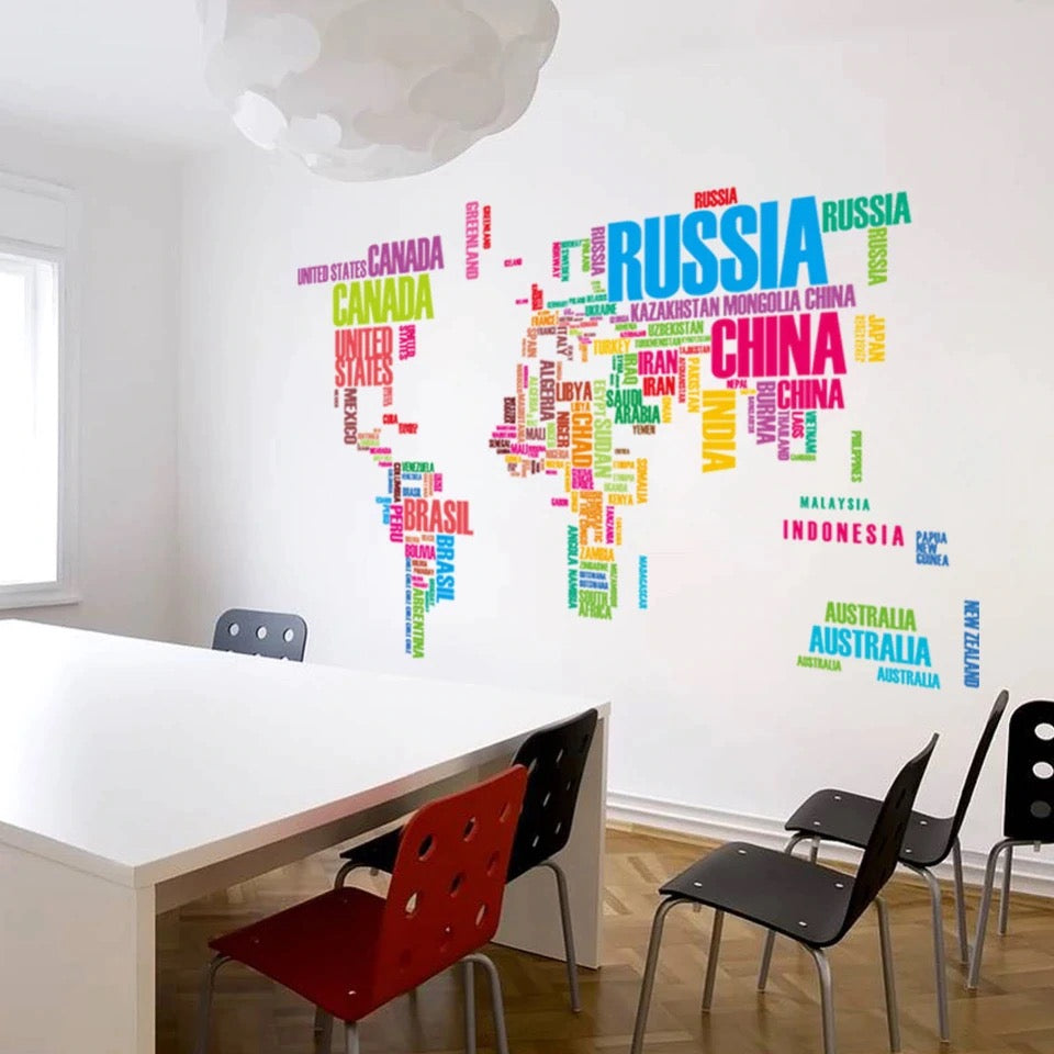 Sticker Mapa Países en colores