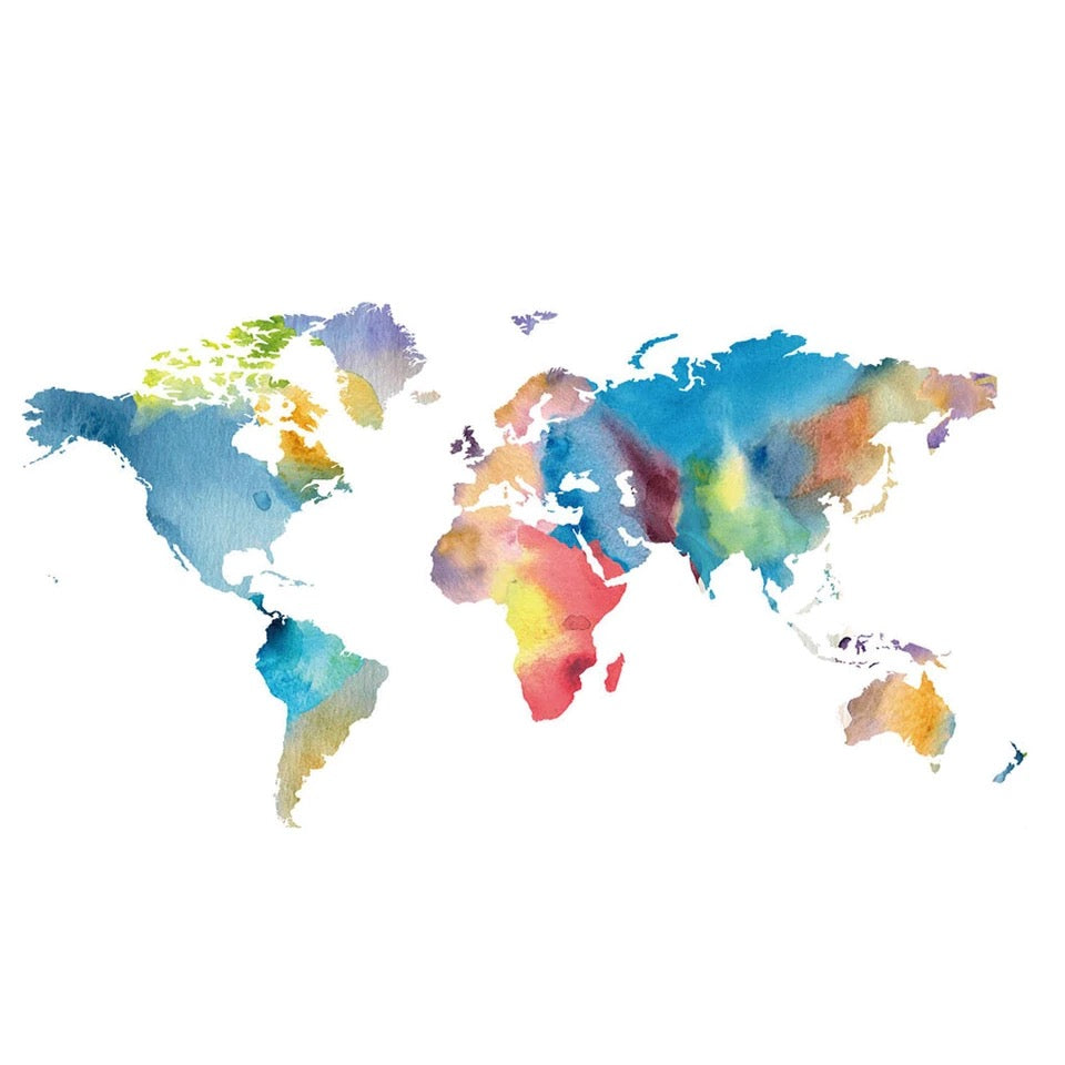 Sticker Mapa Multicolor