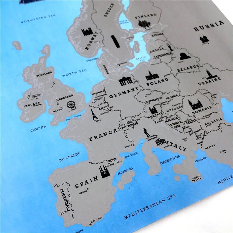 Mapa Raspable Europa