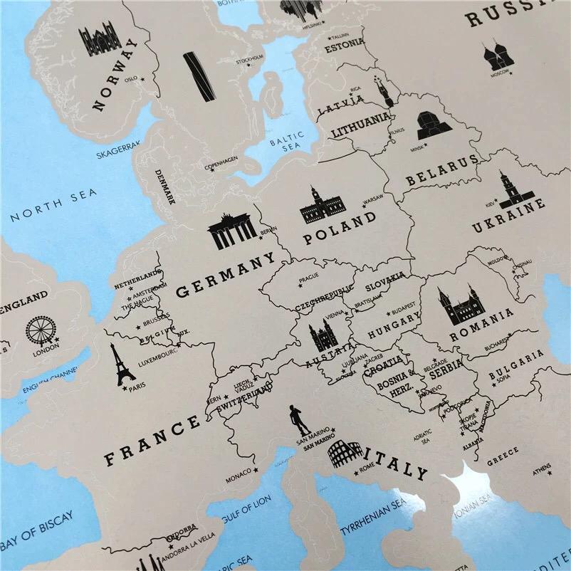Mapa Raspable Europa