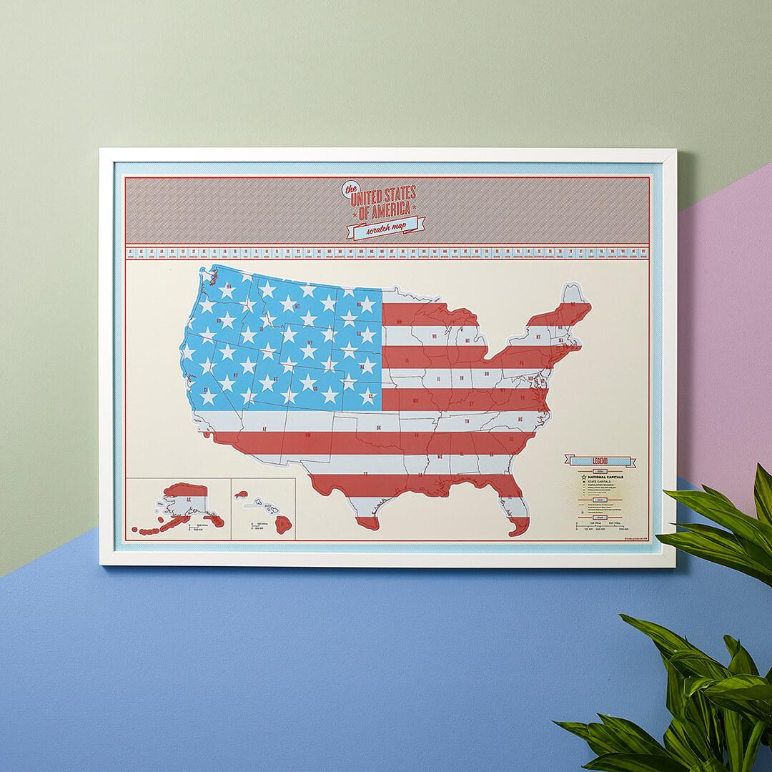 Mapa Raspable Estados Unidos