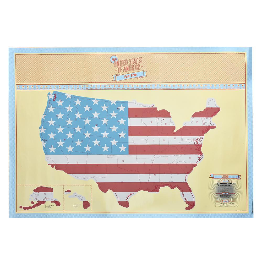 Mapa Raspable Estados Unidos